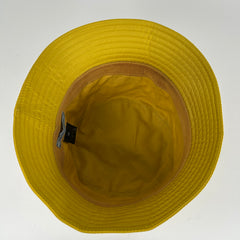 Prada Yellow Nylon Logo Bucket Hat Size M