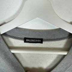 Balenciaga Paris Grey Logo Sweater Size XXL