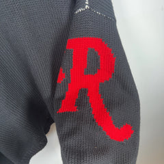 Raf Simons 'R' Heavy Knit Cropped Sweater