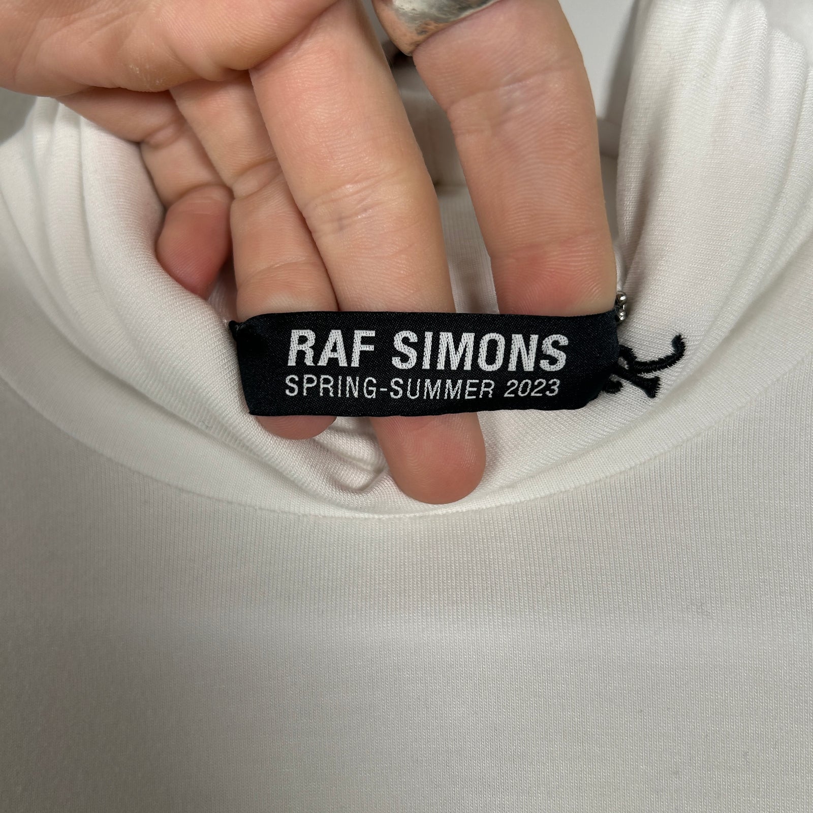 Raf Simons SS23 White 'R' Turtleneck Size M