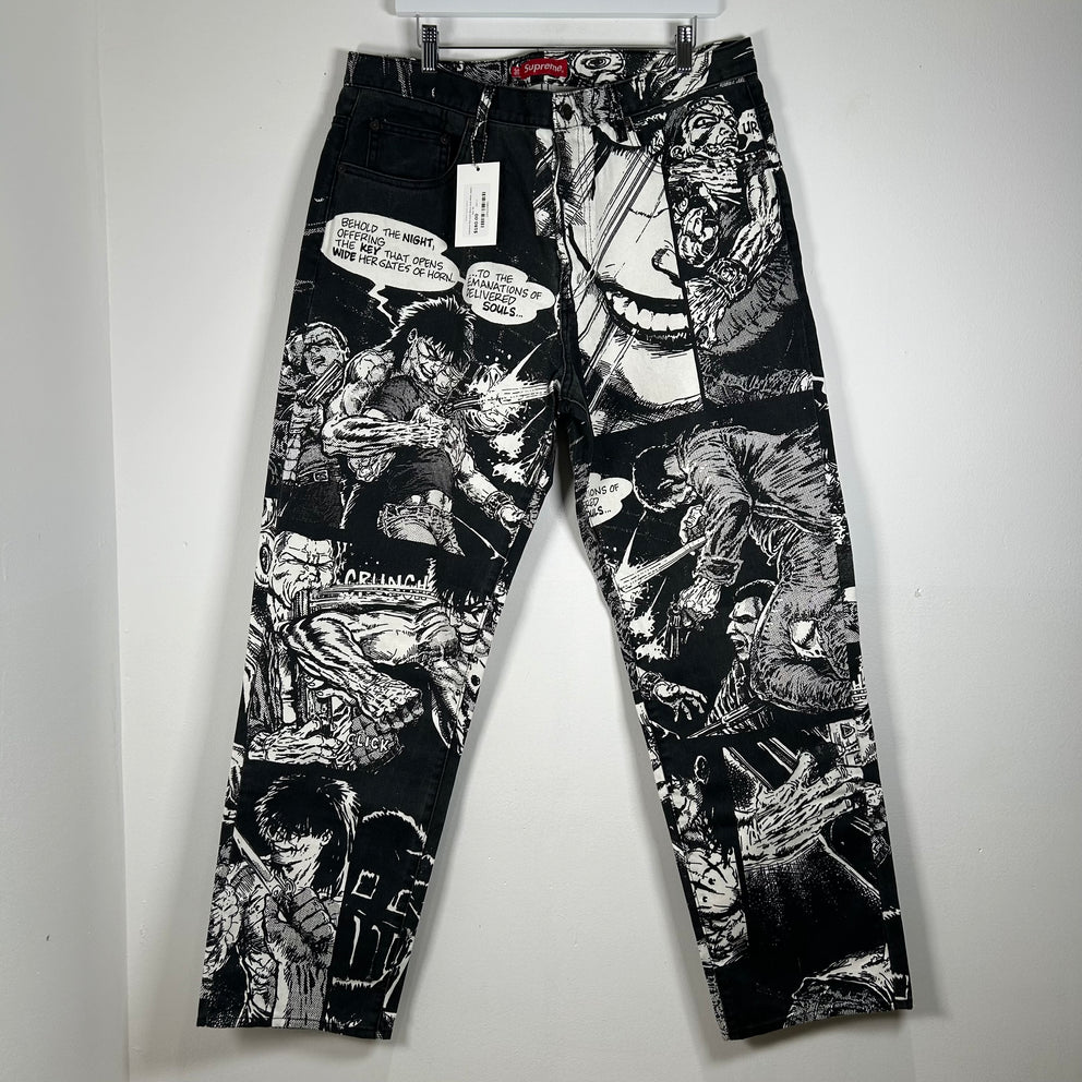 Supreme The Crow Black And White Jeans Size 36