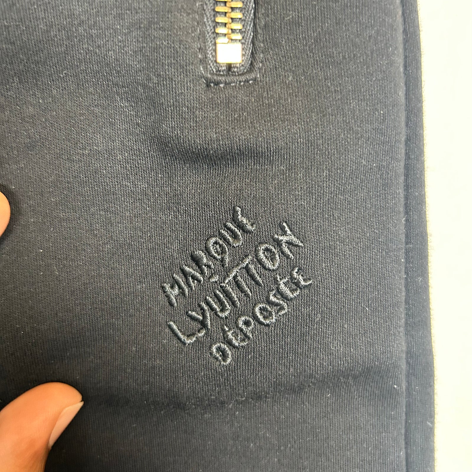 Louis Vuitton Black Pearl Zip Shorts Size S