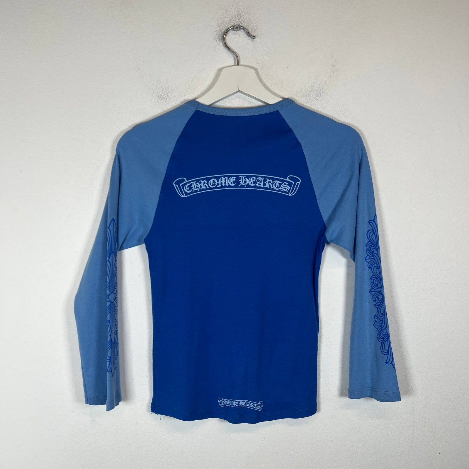 Chrome Hearts Baby Blue Floral Long Sleeve Size L
