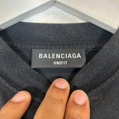 Balenciaga Black Strike-Through Logo T-Shirt Size 1