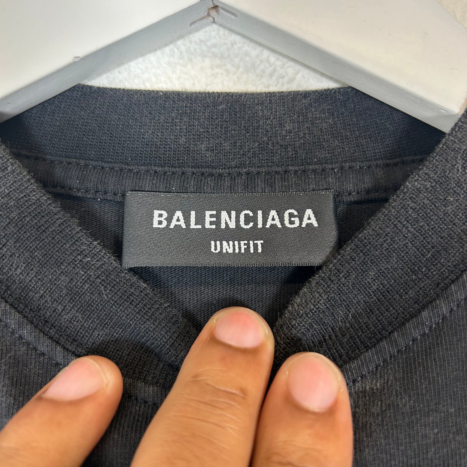 Balenciaga Black Strike-Through Logo T-Shirt Size 1