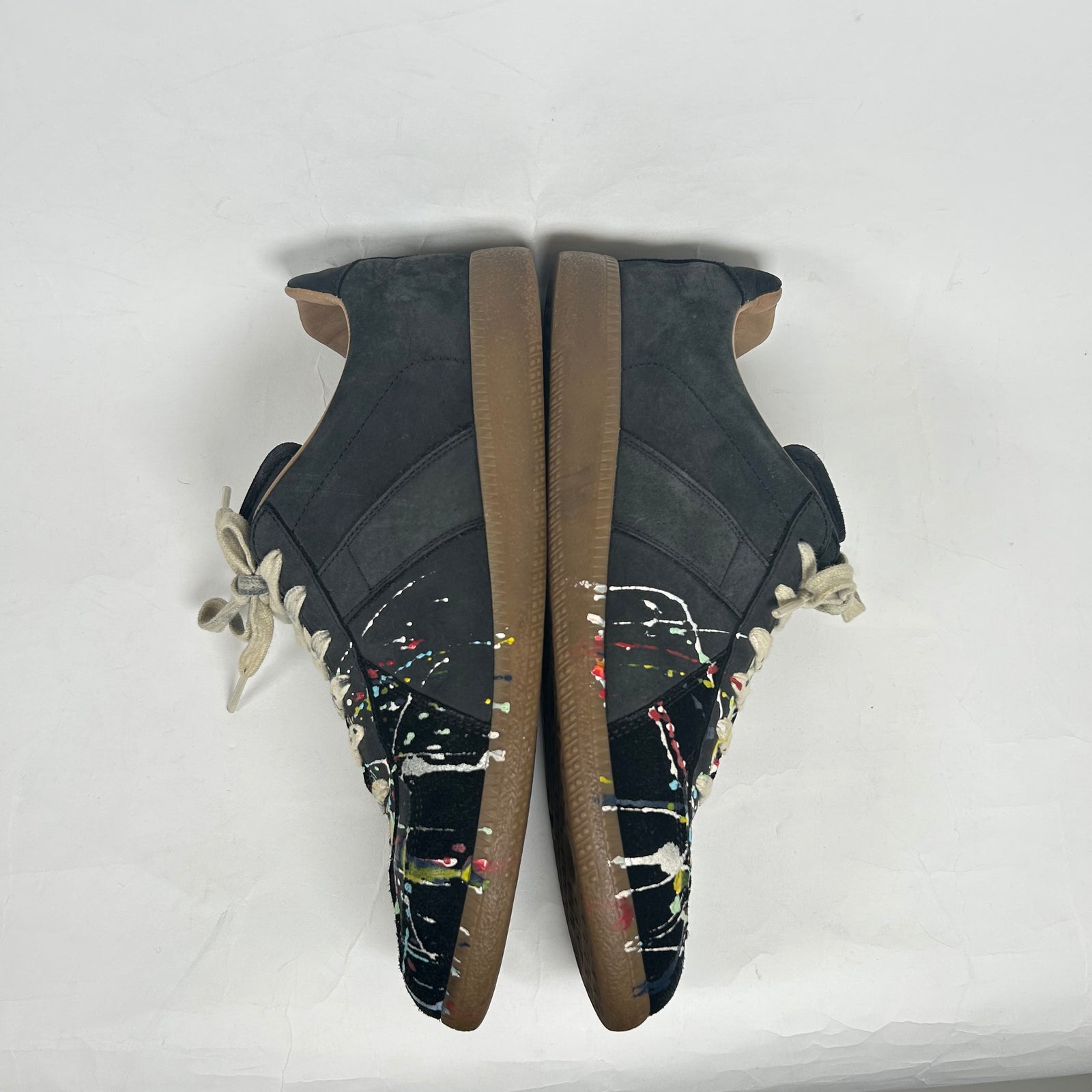 Maison Margiela Black Paint Splatter Gats Size 41