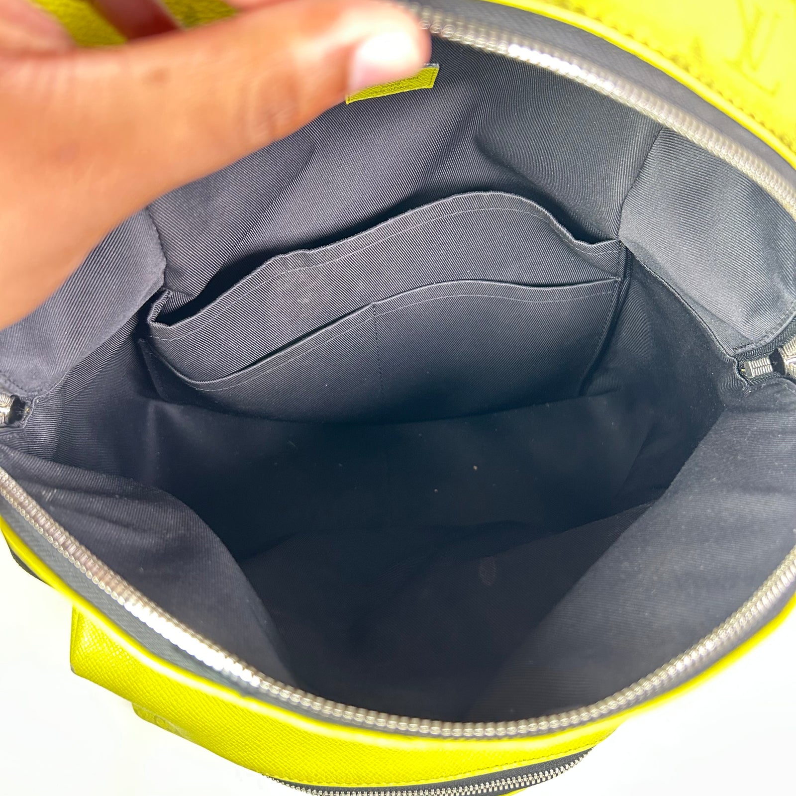 Louis Vuitton Yellow Taigarama Monogram Discovery Backpack