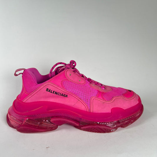 Balenciaga Hot Pink Triple S Sneakers Size 45