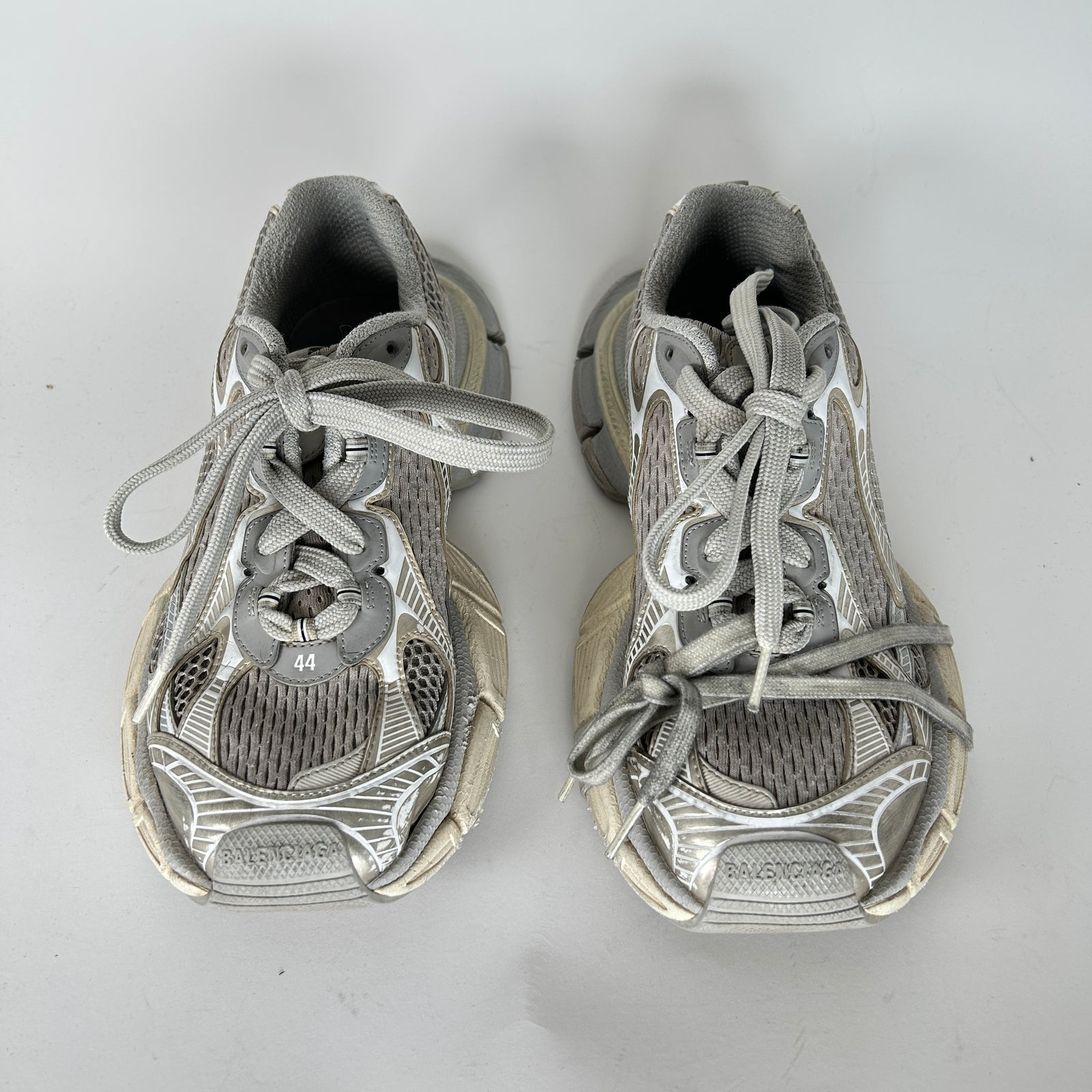 Balenciaga 3XL Grey Distresed Sneaker Size 44