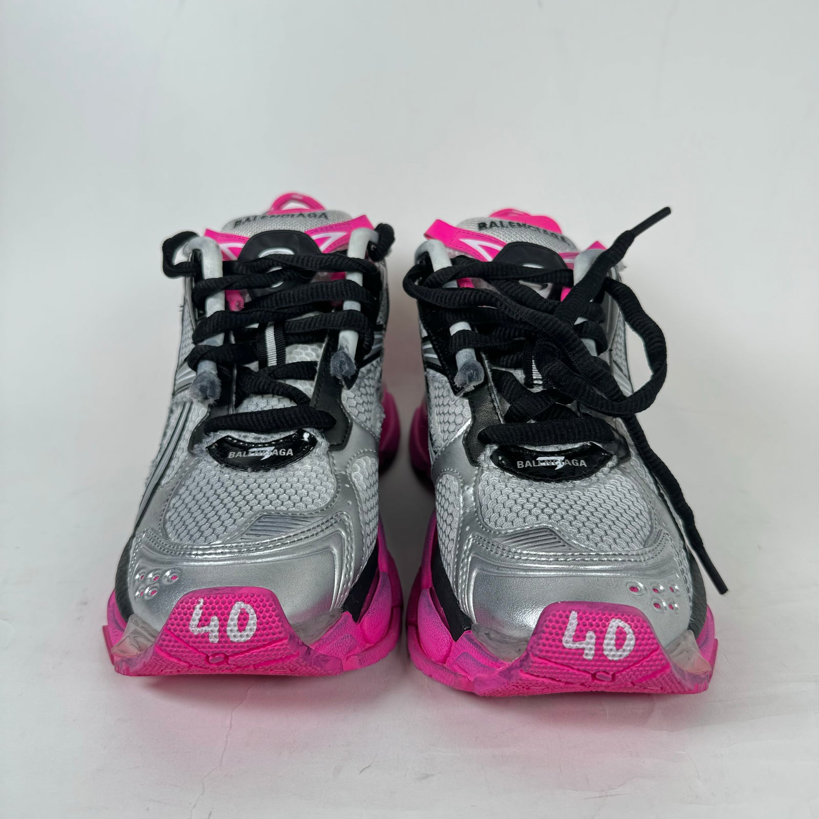 Balenciaga Black/Pink Runners Size 40