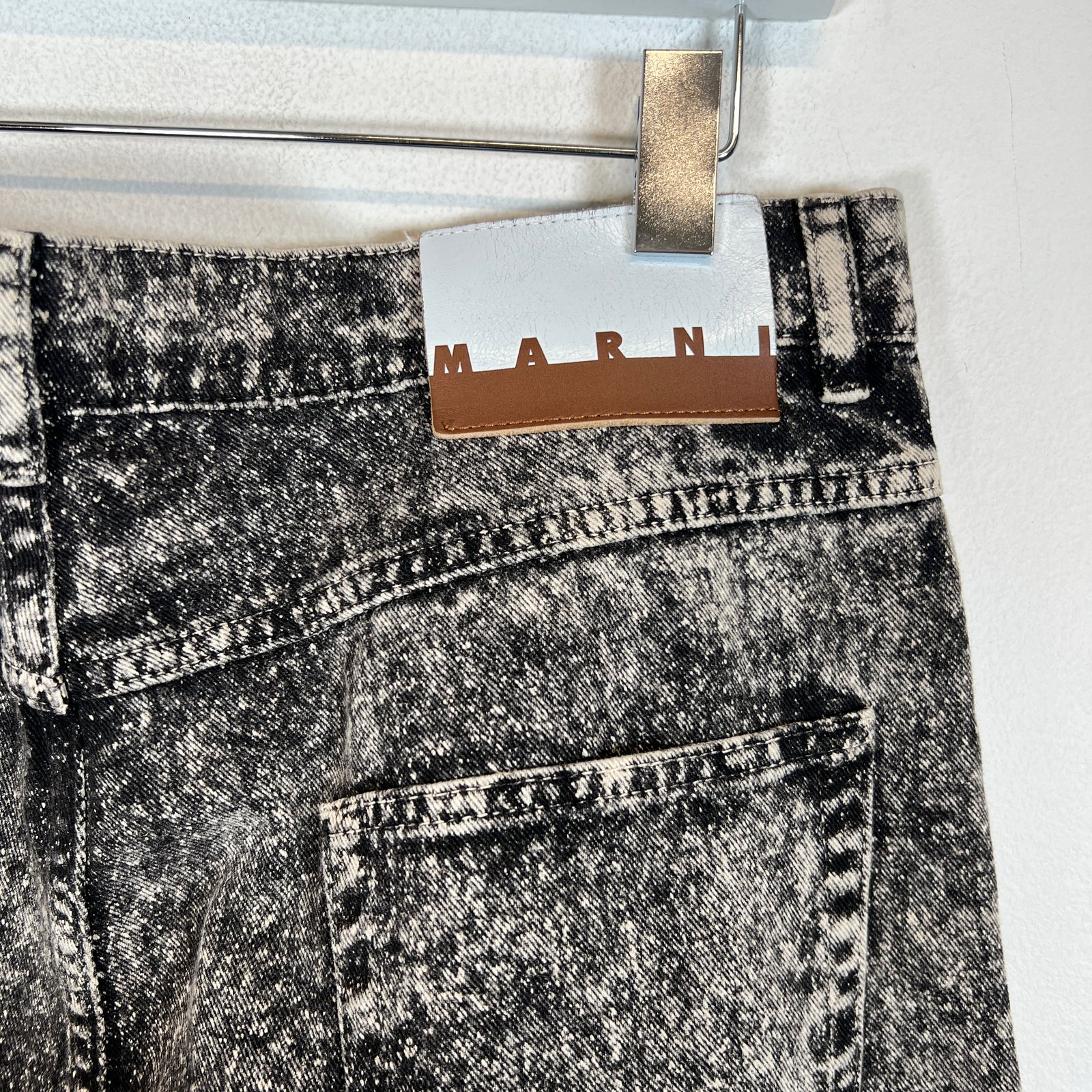 Marni Black Marble Dyed Denim Jeans Size 34