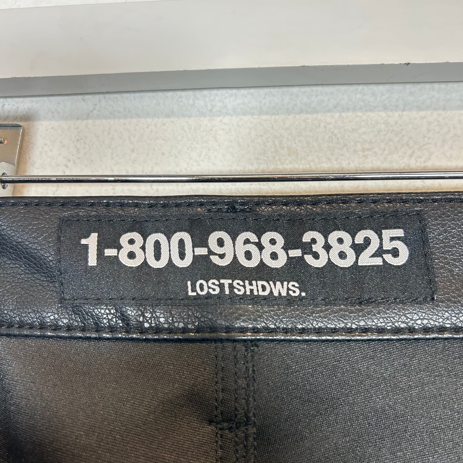 Lostshdws Black Leather Pants Size 34