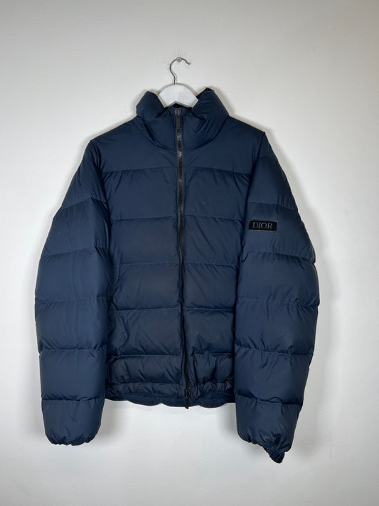 Dior Woven Down Jacket Navy Size 50it