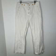 Gucci White High Waisted Button-Up Pants Size 32