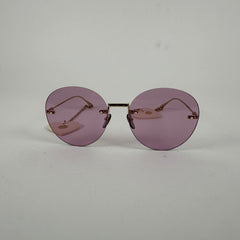 Gucci Purple Circular Rimless Sunglasses