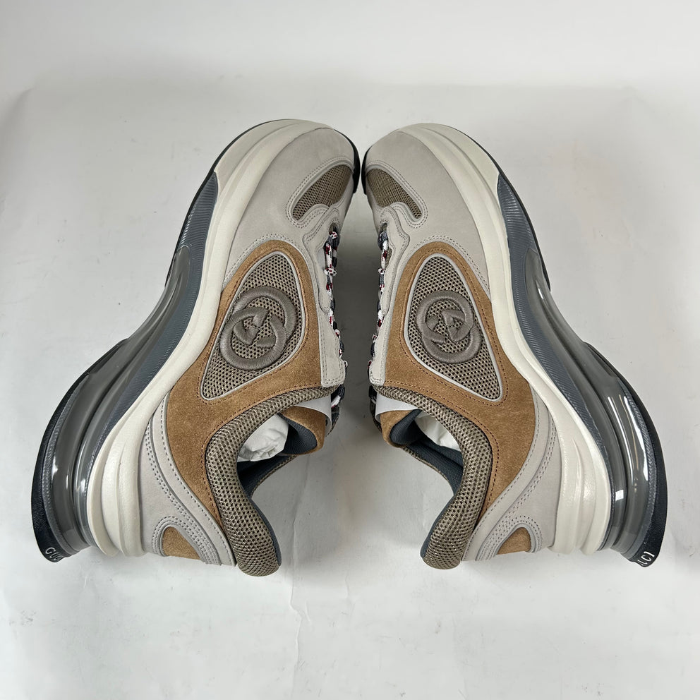 Gucci Gray/Brown Interlocking G Runners Size GG 8.5