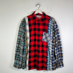 Needles Rebuild 7 Cuts Wide Flannel Shirt Size XL