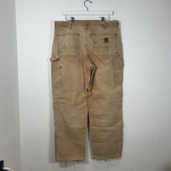 Carhartt Vintage Faded Khaki Distressed 'Double Knee' Carpenter Pants
