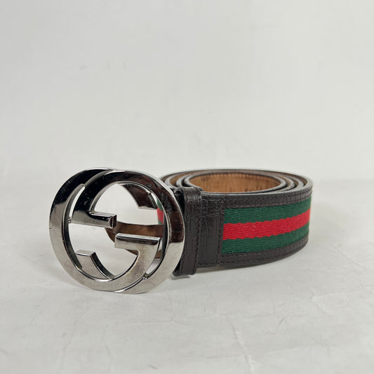 Gucci Web Interlocking G Belt