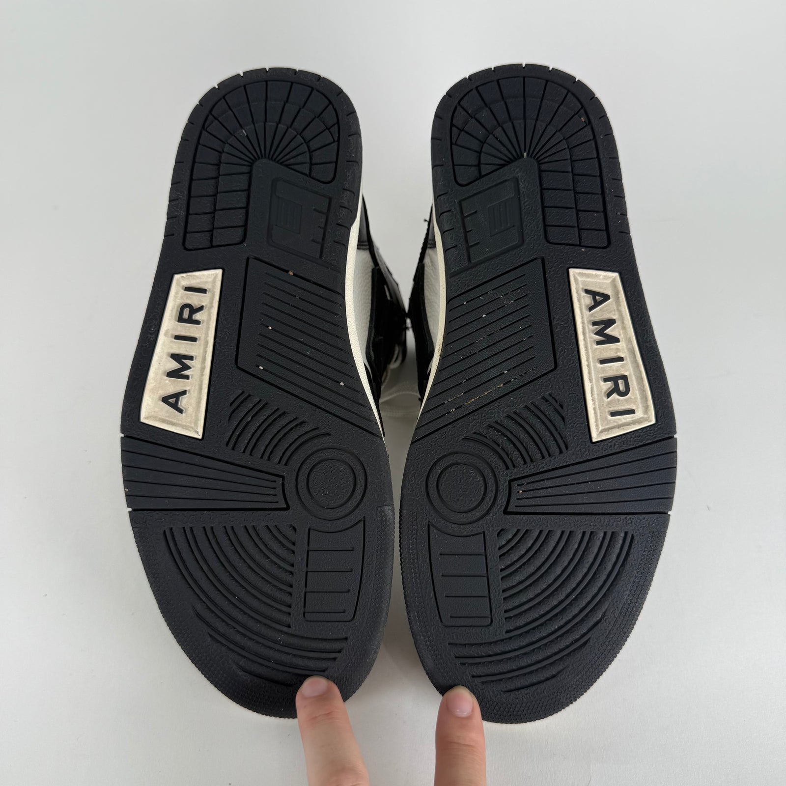 Amiri Black/White Skeleton High-Top Sneakers Size 8