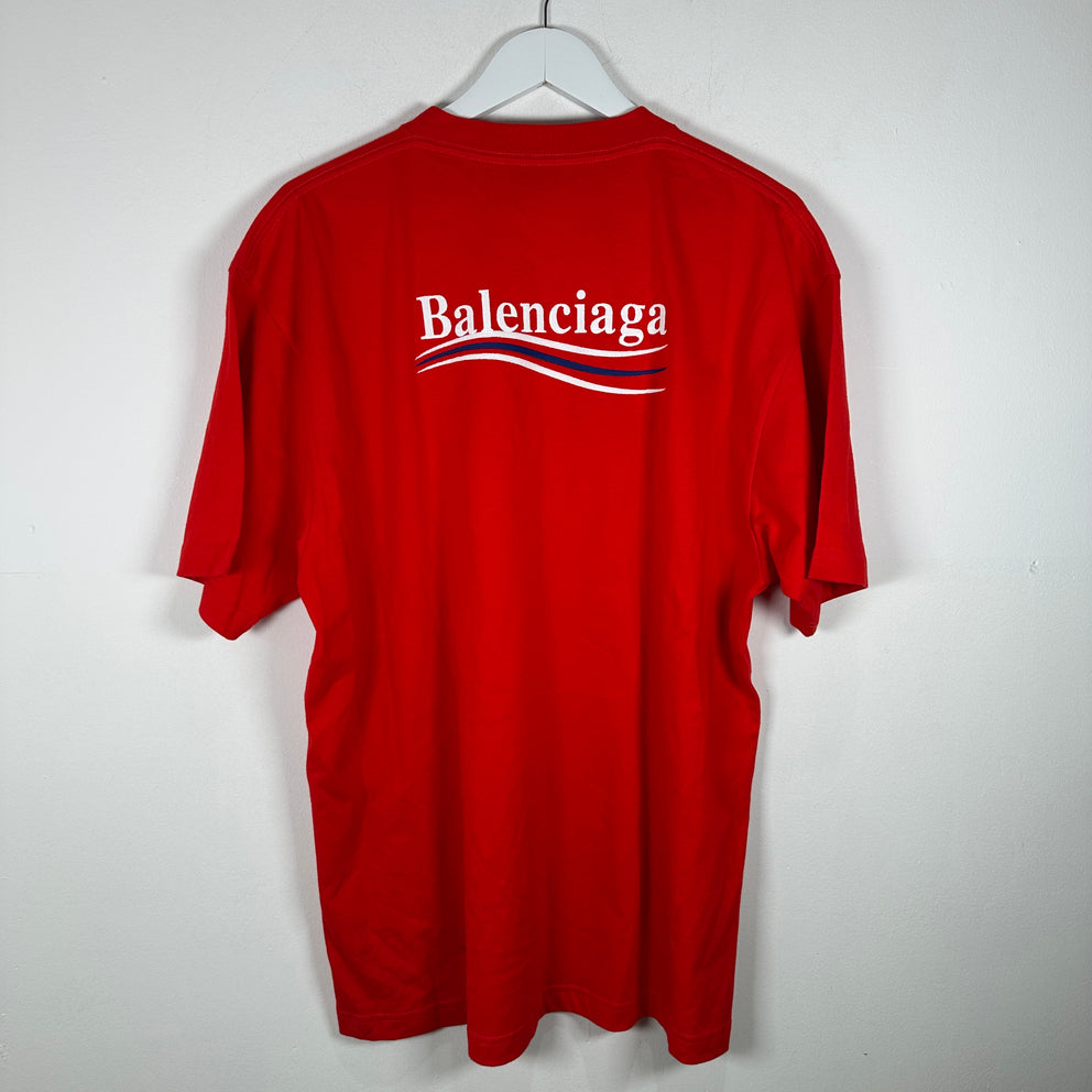 Balenciaga Campaign Red T-Shirts Size S