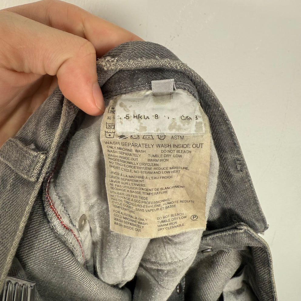 Helmut Lang Grey Vintage Clean Broken Denim Jeans Size 31