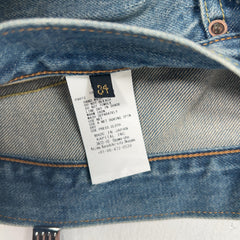 Kapital Lightwash Bone Denim Shorts Size 34