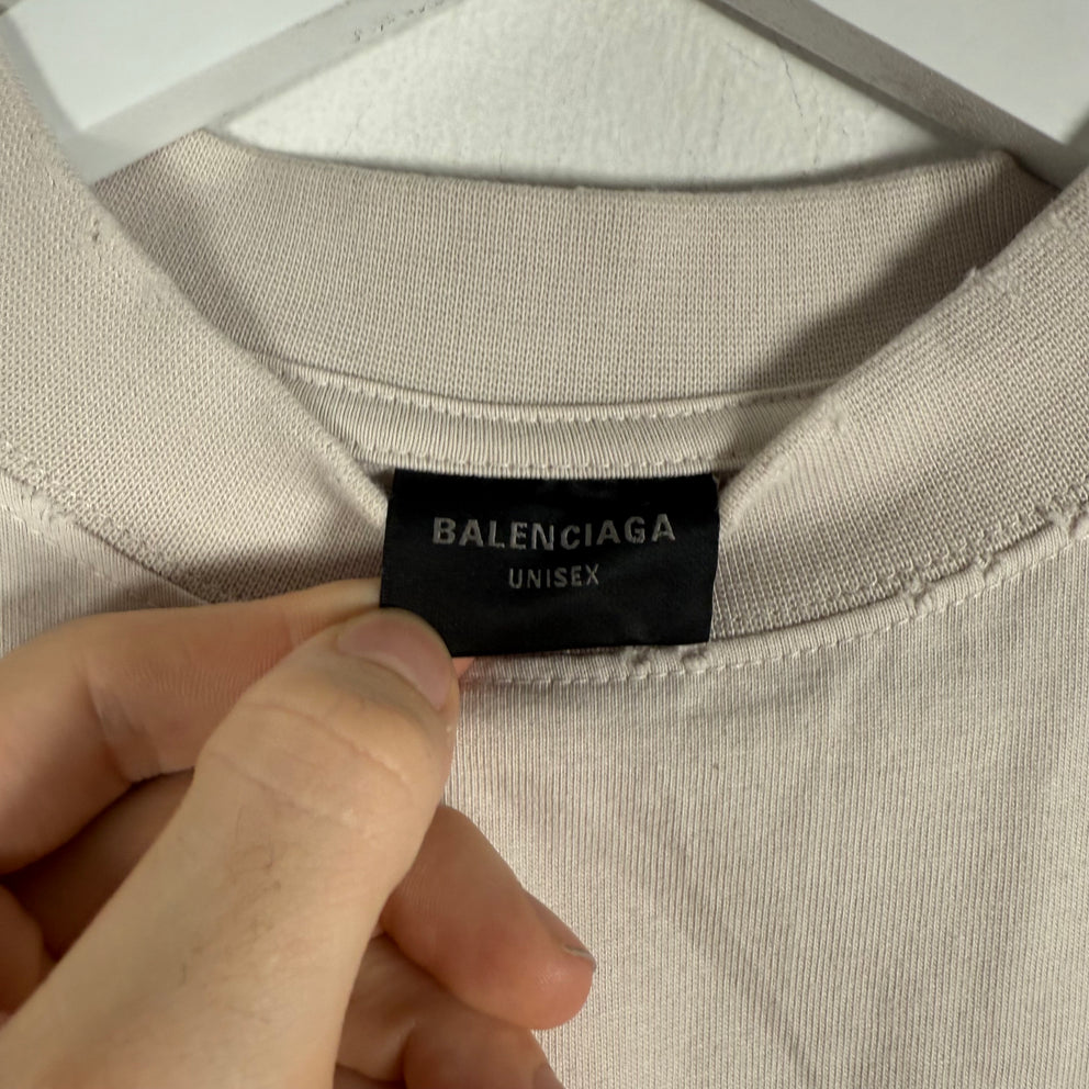 Balenciaga Stencil Spell Out Logo Graphic Size XS
