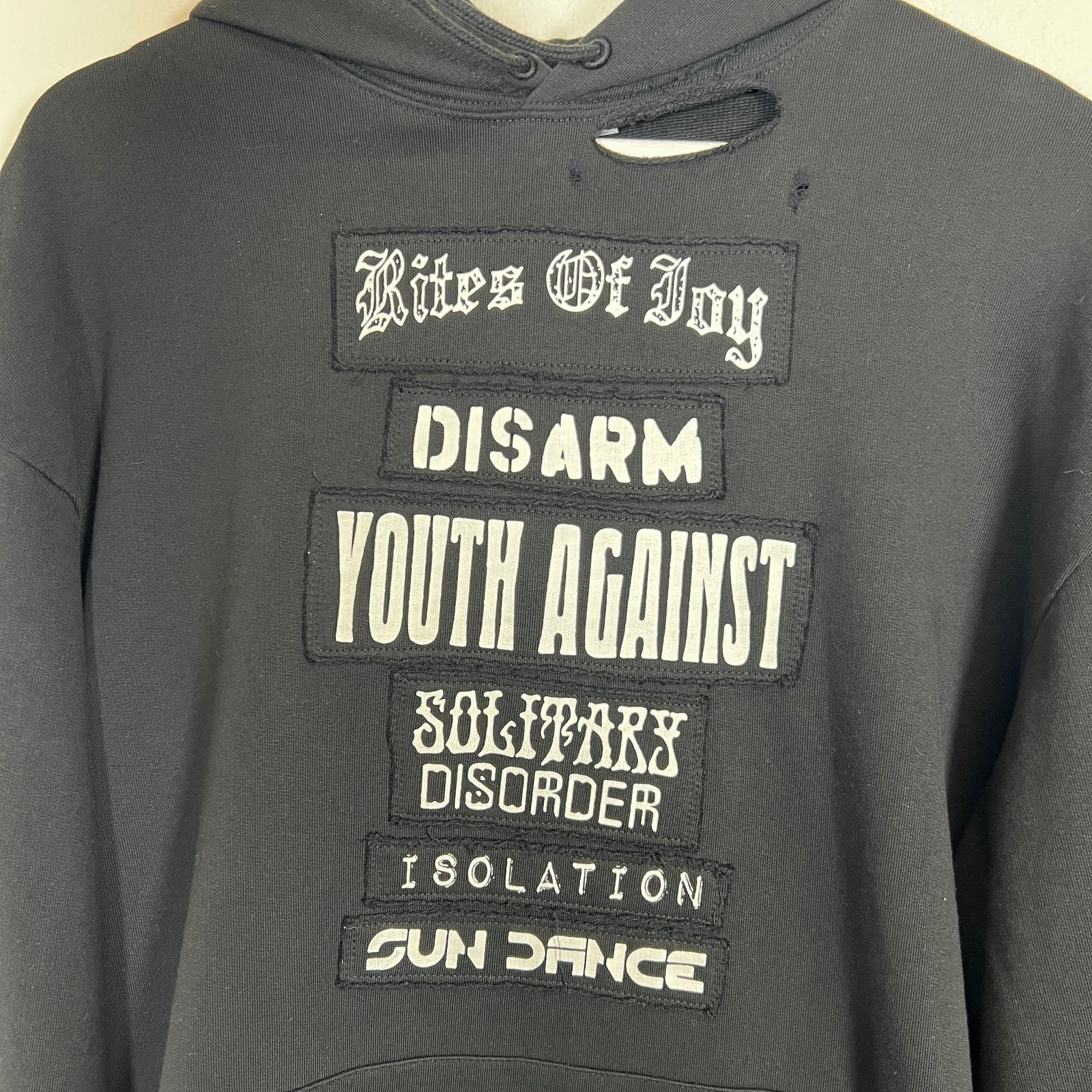 Raf Simons Black SS21 "Rites Of Joy' Hoodie Size S