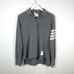 Thom Browne '2003' 4-Bar Long-Sleeve Polo Shirt