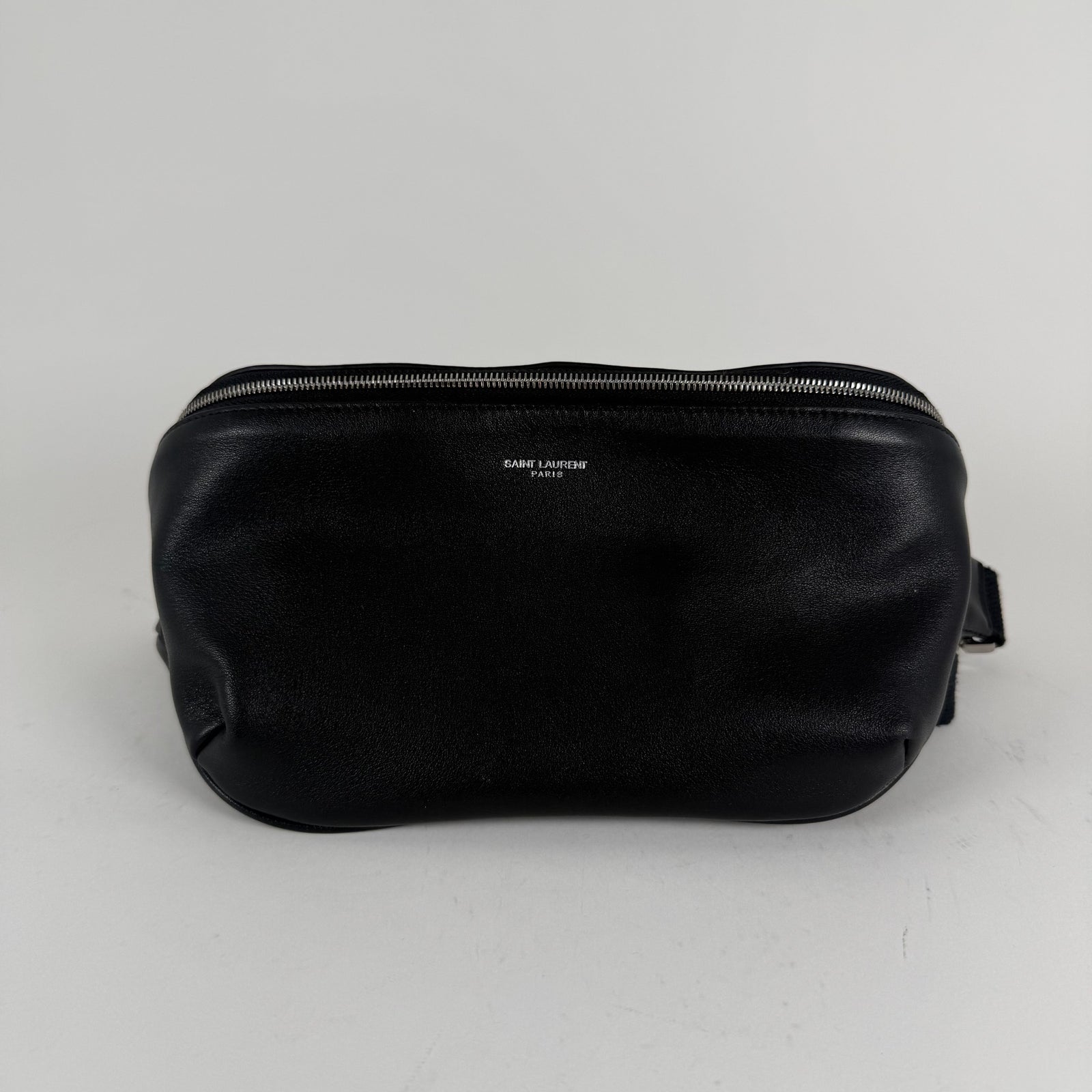 Saint Laurent Logo Detail Zipper Belt Bag Crossbody