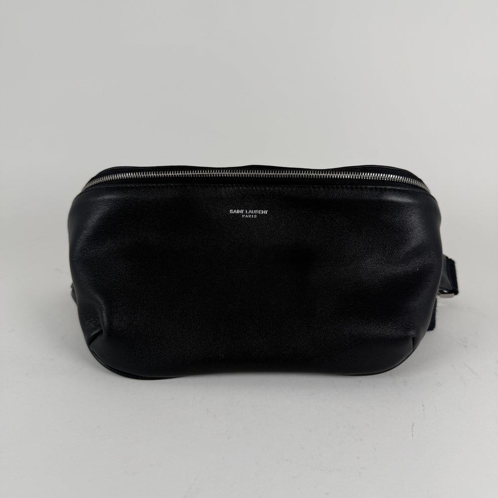 Saint Laurent Logo Detail Zipper Belt Bag Crossbody