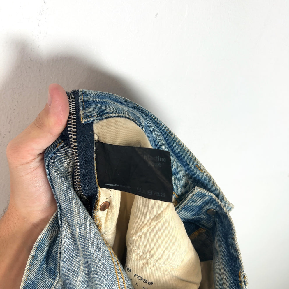 Martine Rose Light Wash Side Zip Jeans