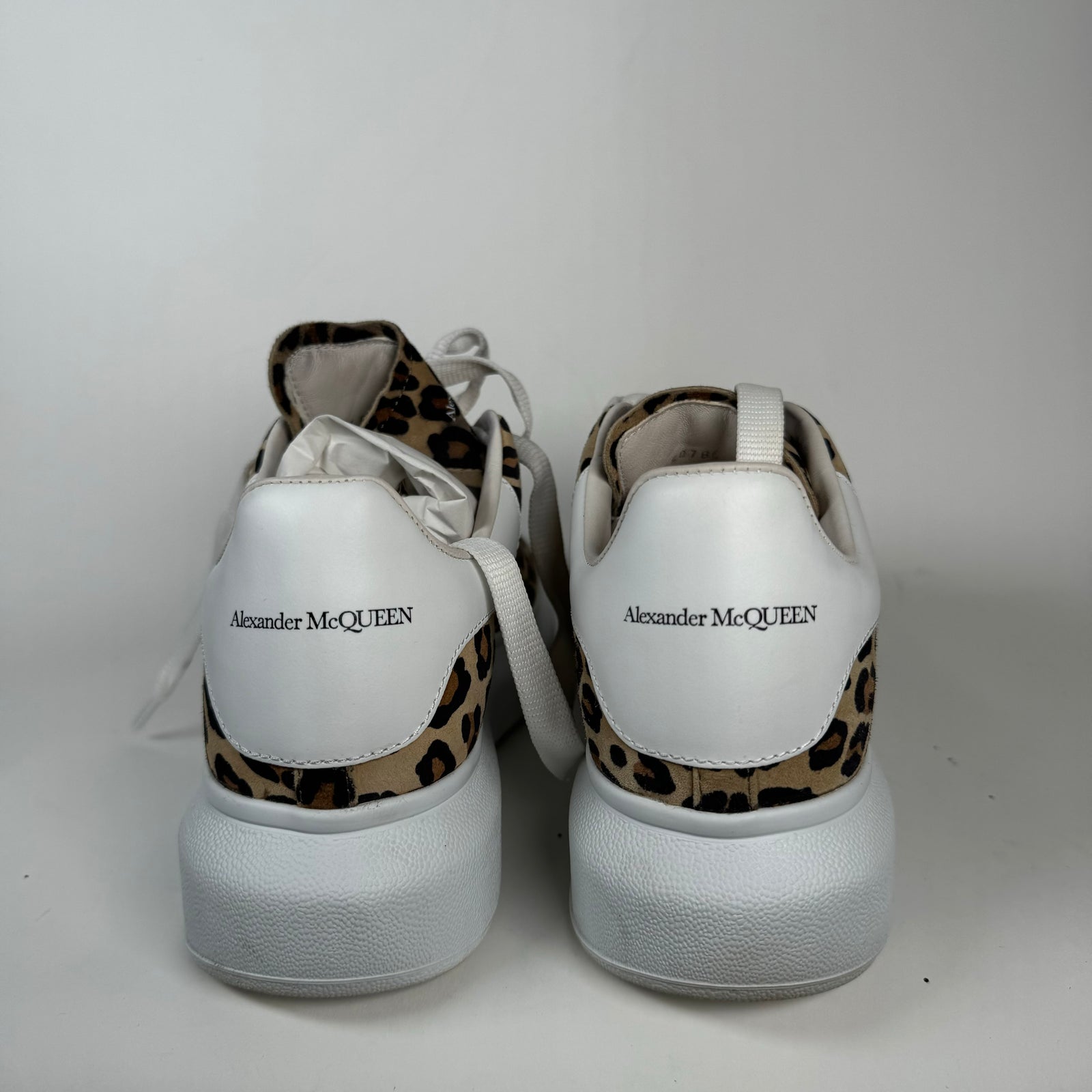 Alexander McQueen Suede Leopard Sneakers Size 39