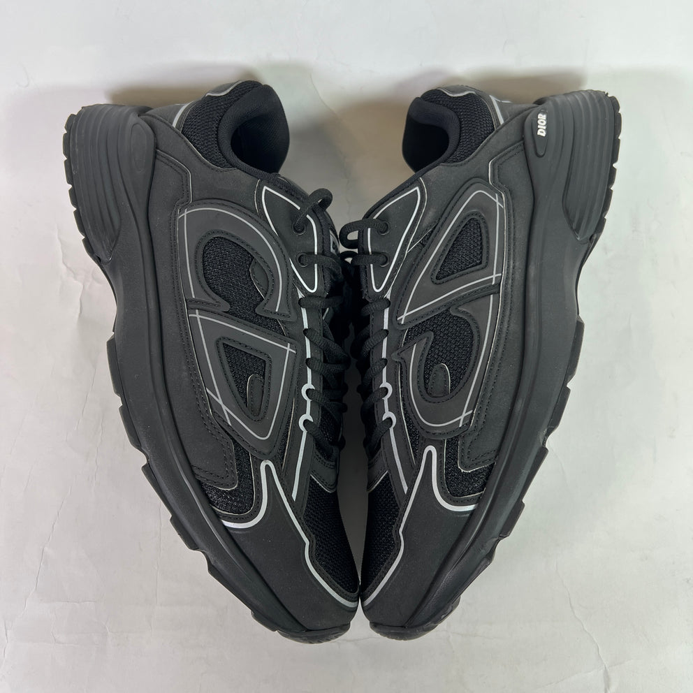 Dior B30 Triple Black Technical Mesh Sneaker Size 46