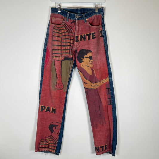 Comme Des Garcons Cuba Painted Denim Jeans Size Small