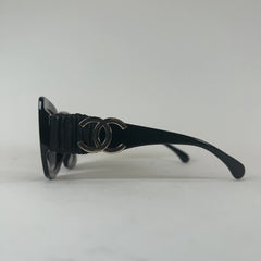 Chanel Square Frame Calfskin Leather Sunglasses