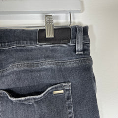 Amiri MX1 Grey Wash Black Leather Size 38