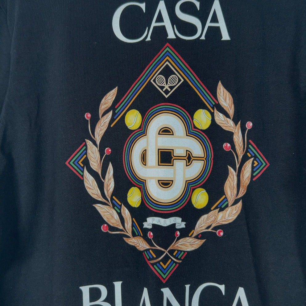 Casablanca Logo Motif Black T-Shirt