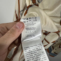 Gucci SS10 Strap Silk Blend Shirt Size M