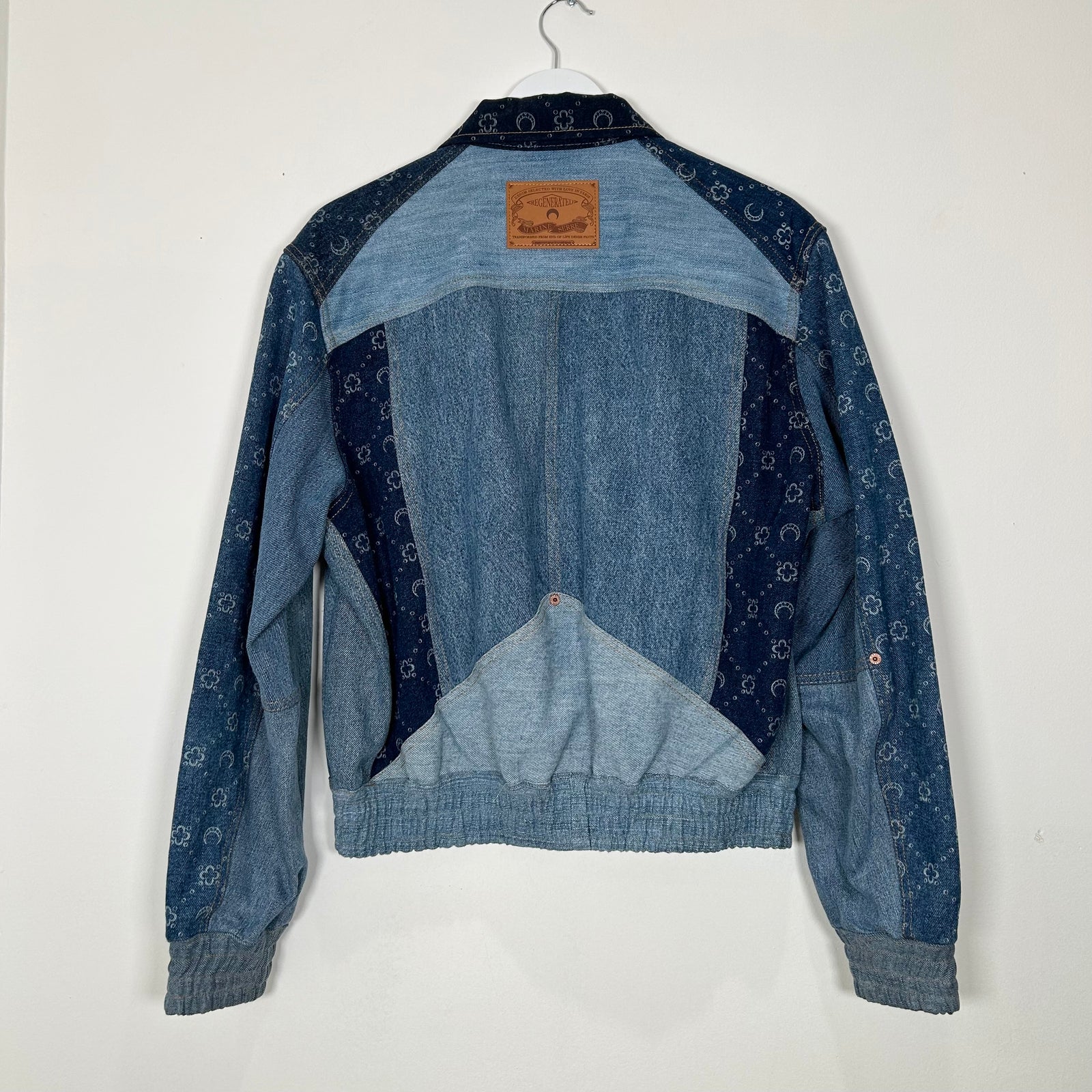 Marine Serre Regenerated Patchwork Jean Jacket Size M