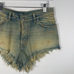 Maison Margiela Lightwash Paint Splatter Jean Shorts