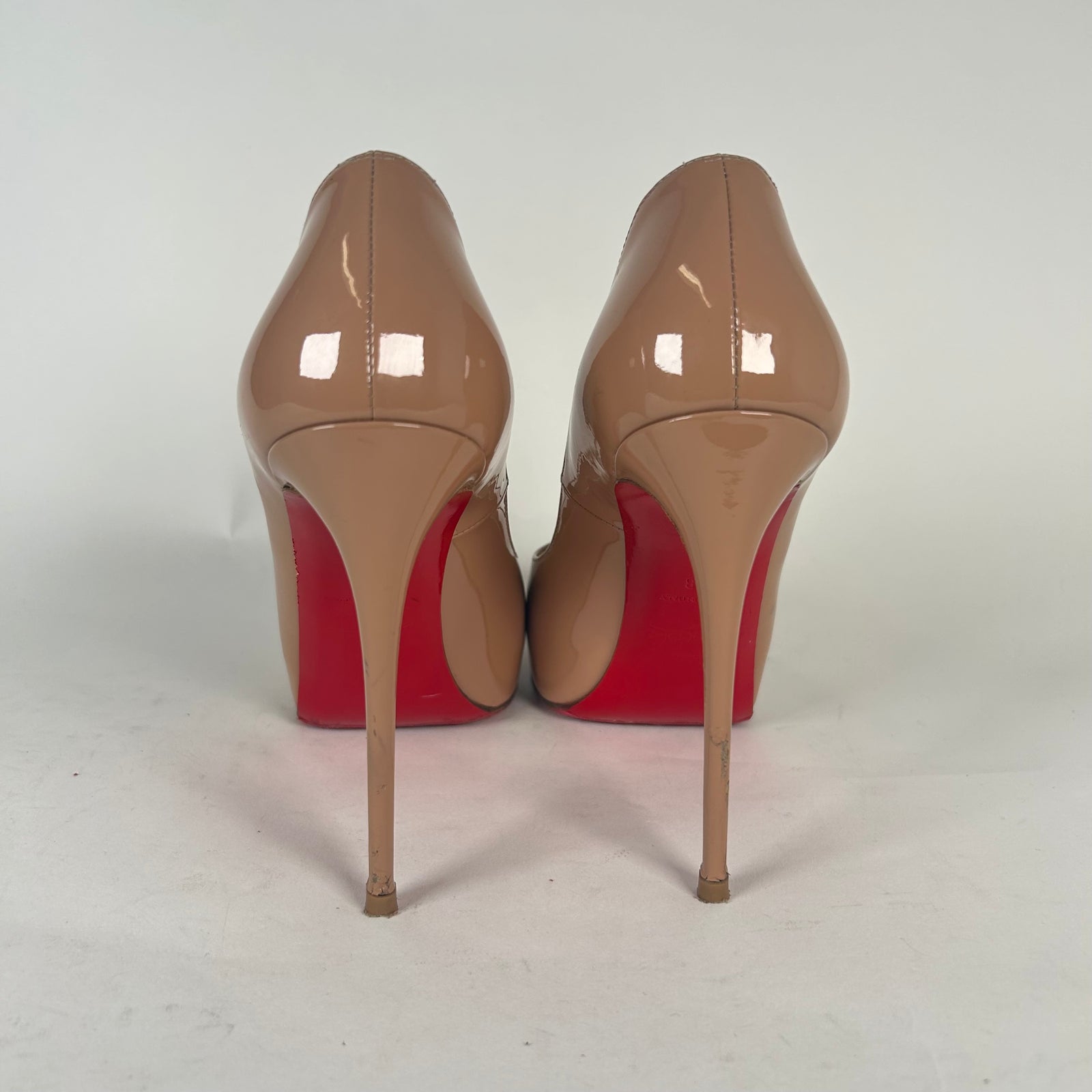 Christian Louboutin Lady Peep Nude Heels Size 38