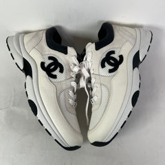 Chanel Interlocking CC Suede Calfskin Grained Leather Runners