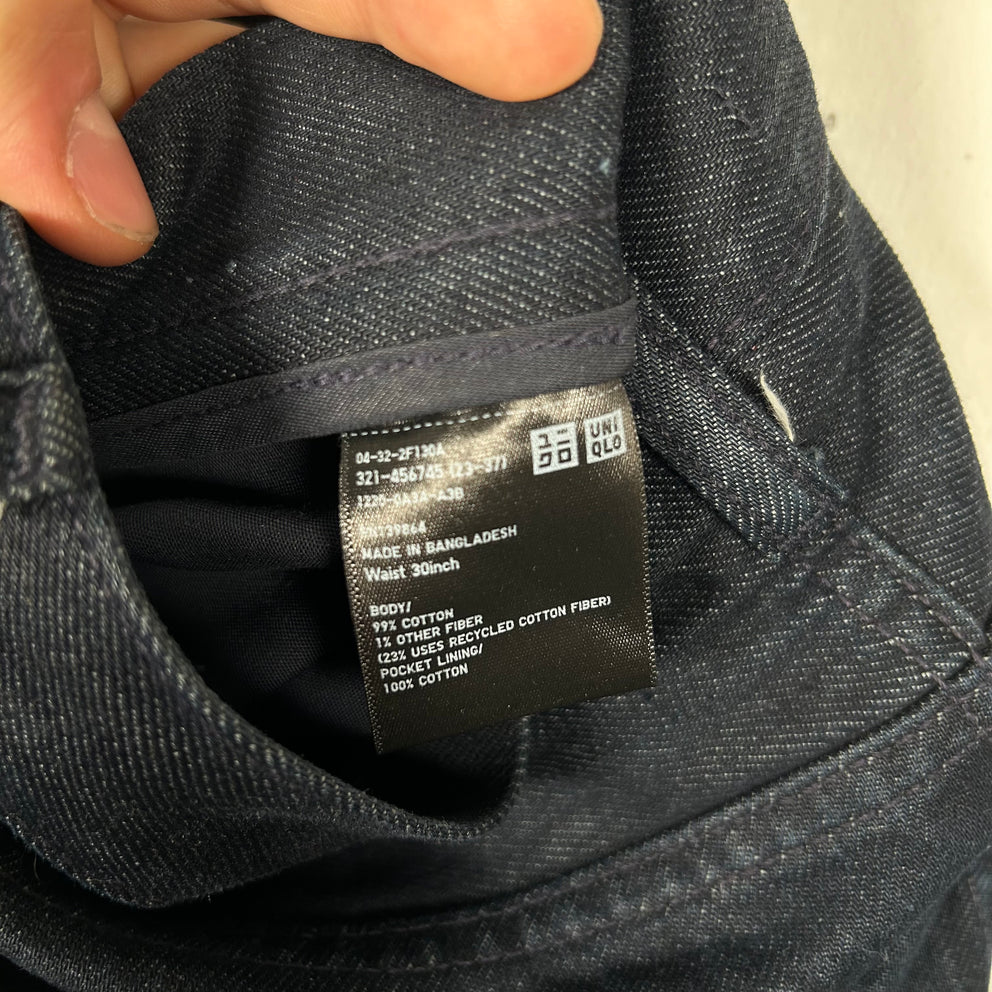 Helmut Lang X Uniqlo Navy Blue Jeans Size 30