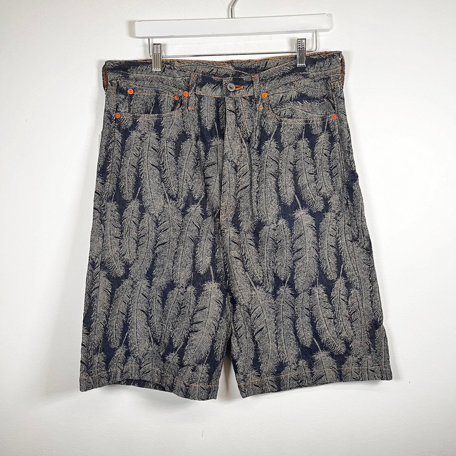 Kapital Feather Jean Shorts Size 34