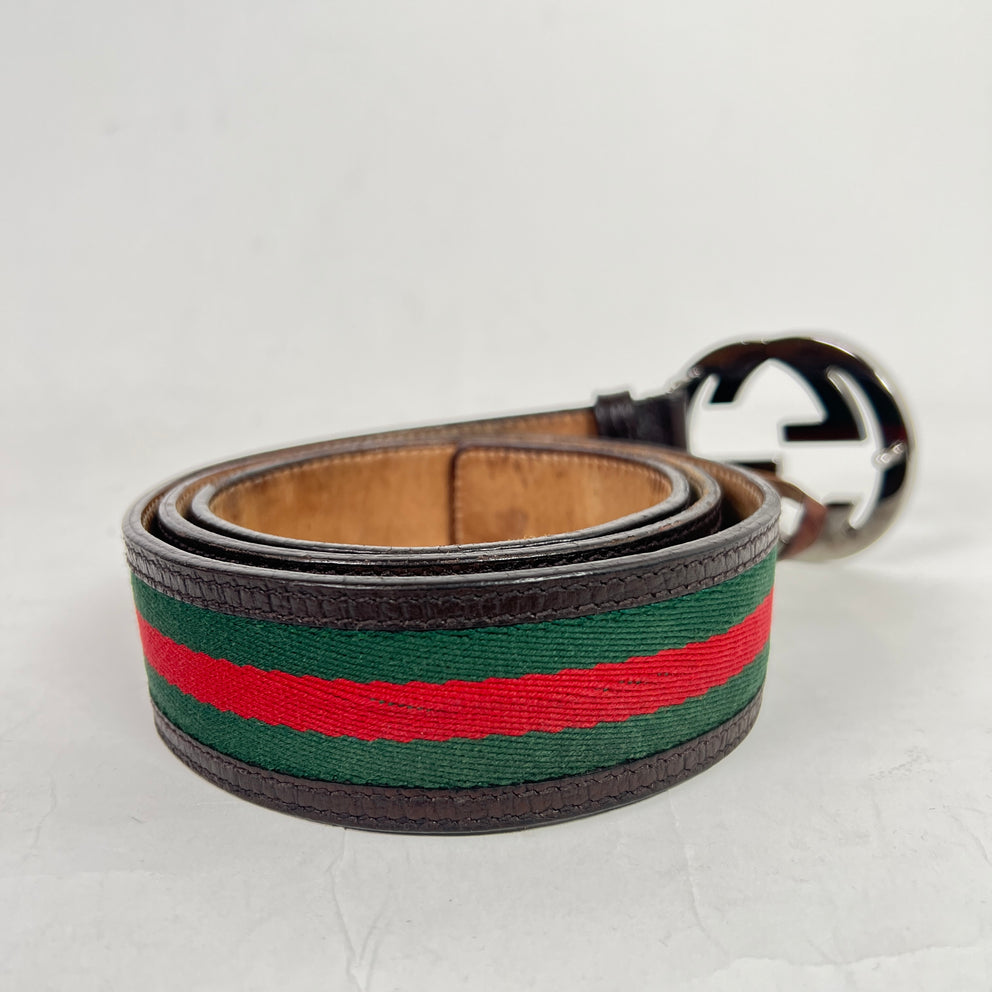 Gucci Web Interlocking G Belt