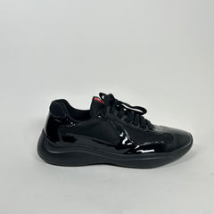 Prada Black Patent Leather Cup Sneakers Size 9