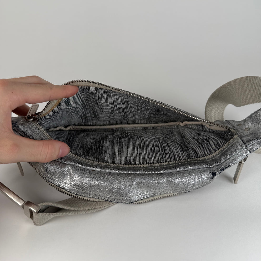 Rick Owens Waxed Metallic Belt Bag