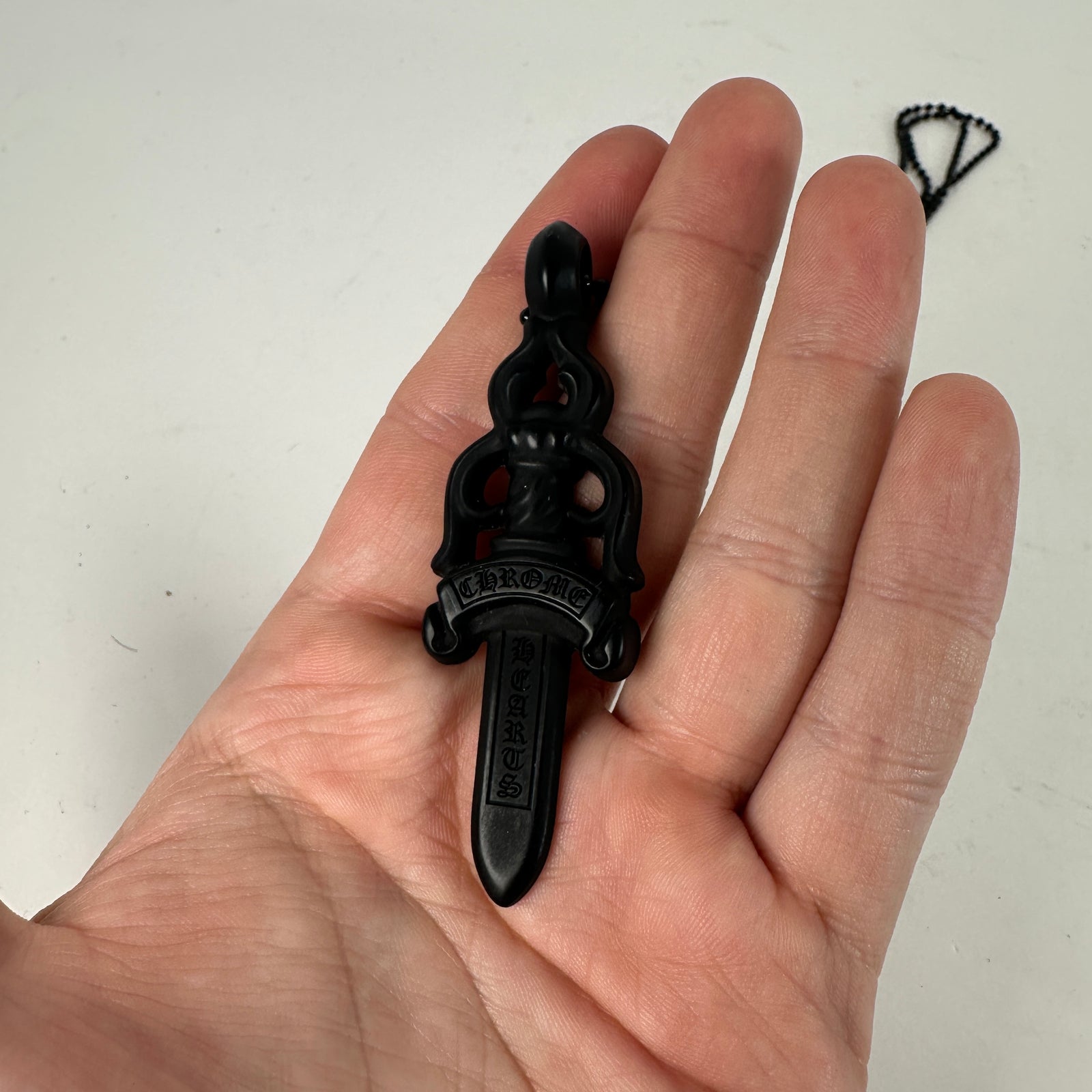 Chrome Hearts Black Dagger Silicone Necklace